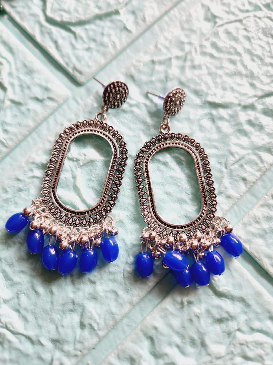 Earrings/Jhumka - Blue F