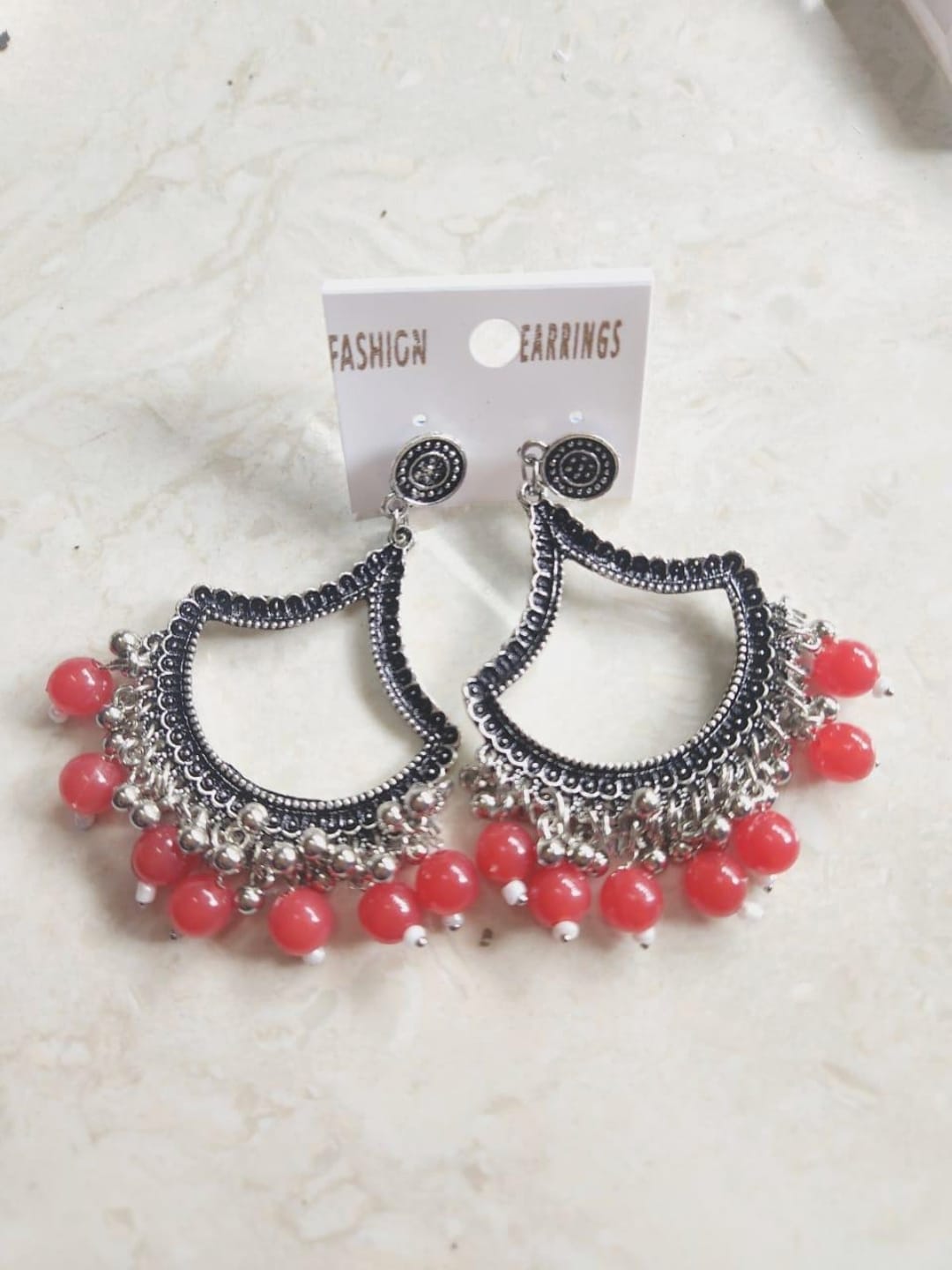 Earrings/Jhumka - Red H