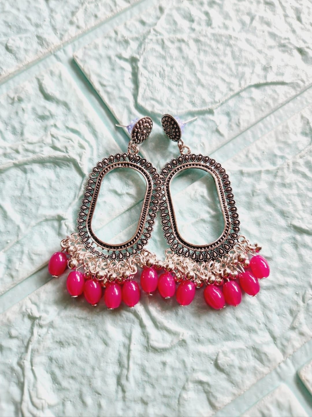 Earrings/Jhumka - Pink F