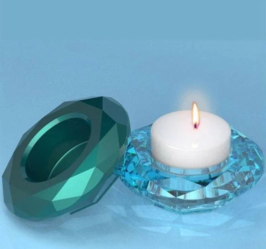 Diamond tea light candle mould