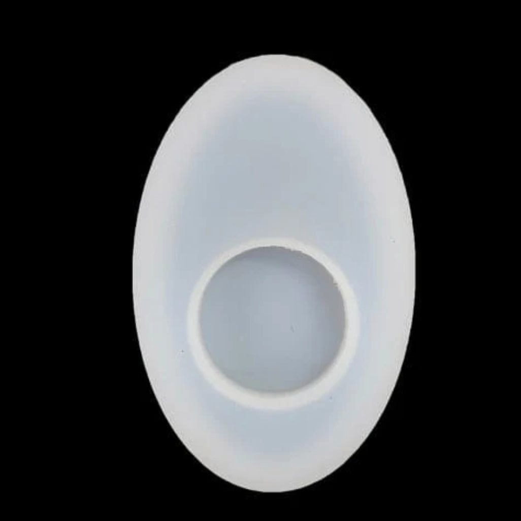 Oval tea light candle mould