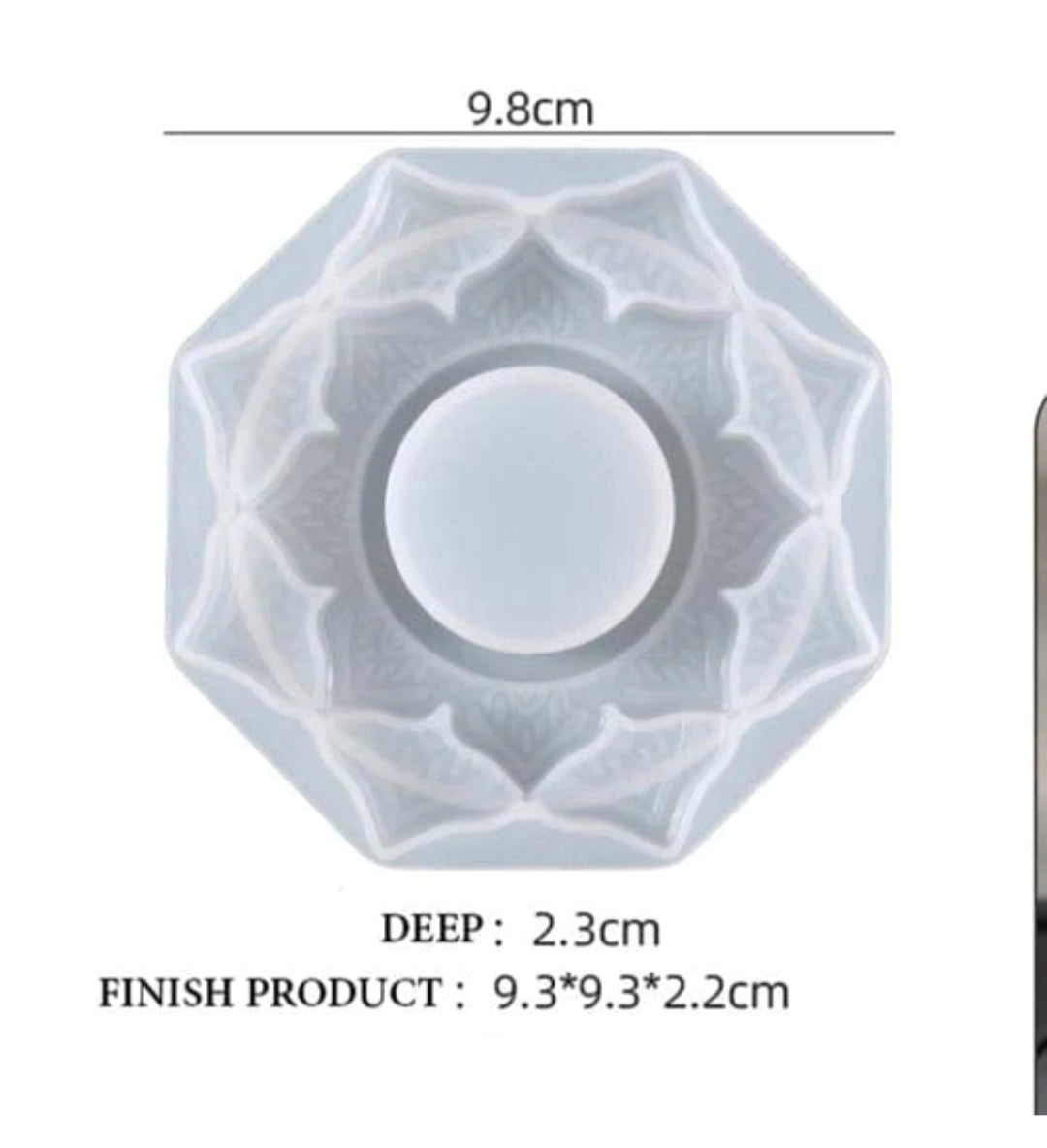 Lotus mandala tea light candle mould