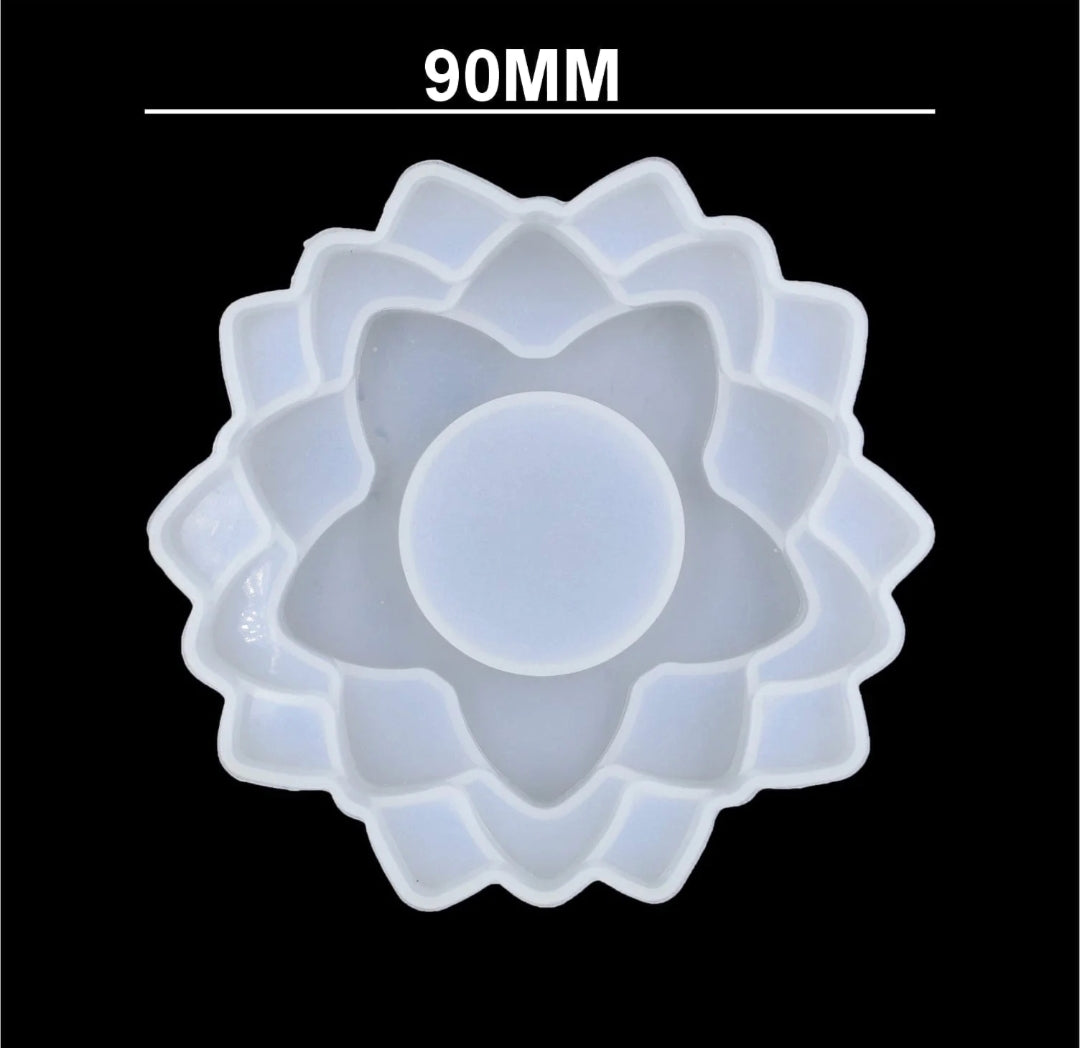 3 step flower tea light candle mould