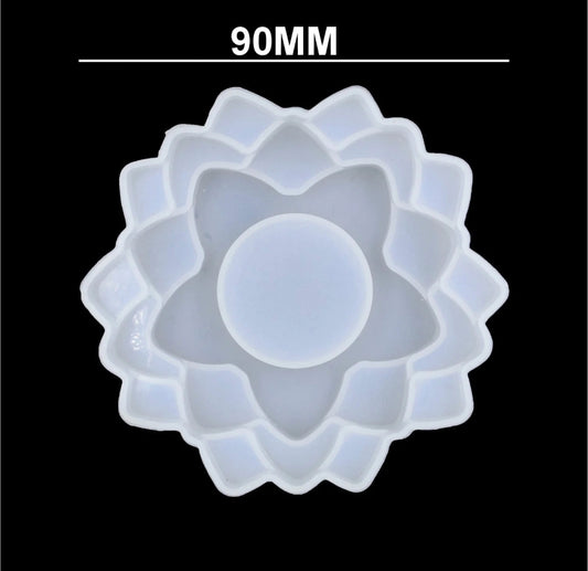 3 step flower tea light candle mould