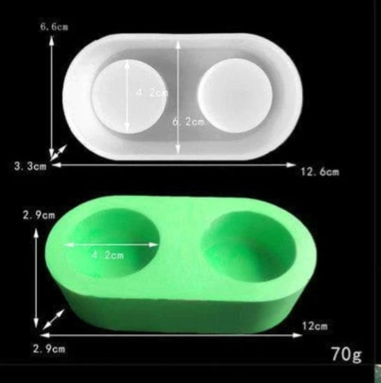 1/2/3 Round tea light candle mould