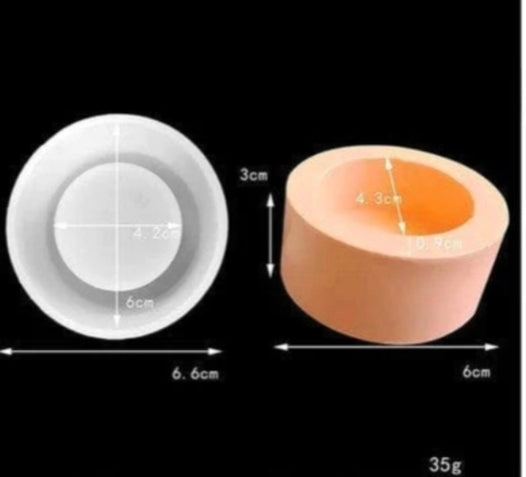 1/2/3 Round tea light candle mould