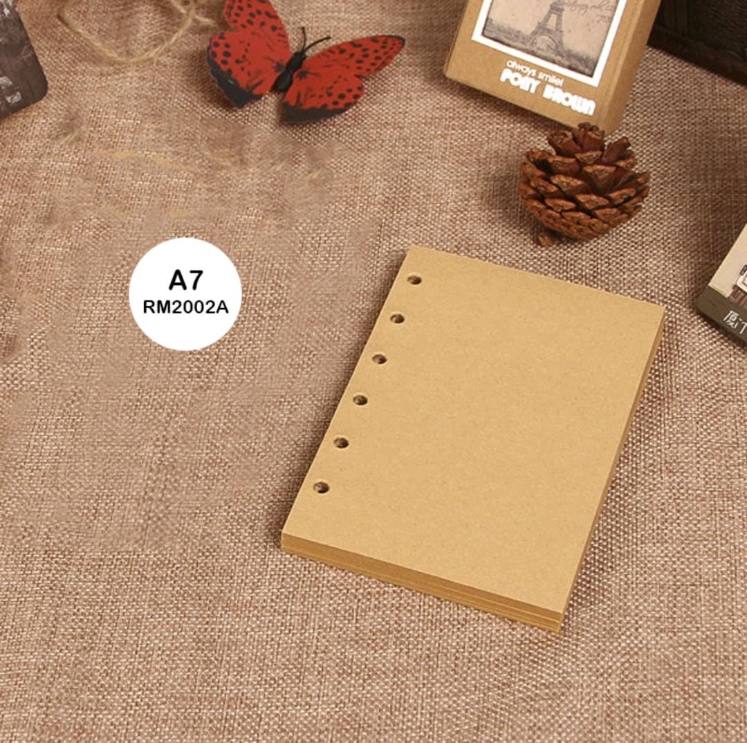 A7 Book / Diary Pages with hole