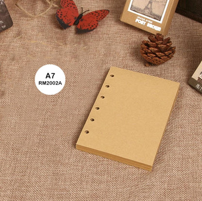 A7 Book / Diary Pages with hole - A