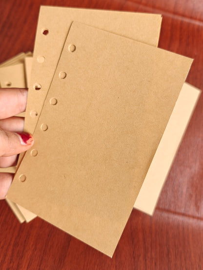 A7 Book / Diary Pages with hole - A