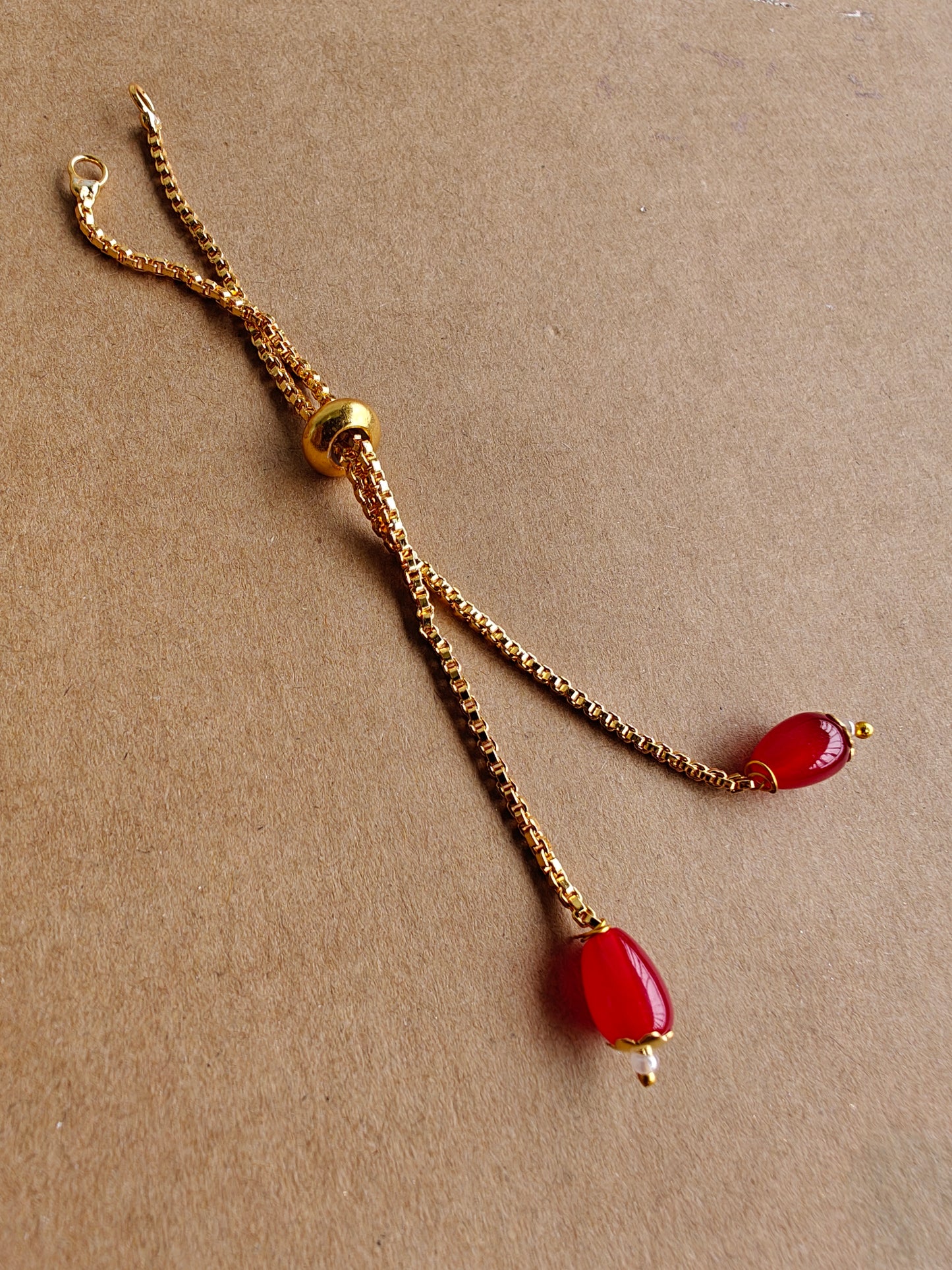 Red Rakhi bracelet Chain