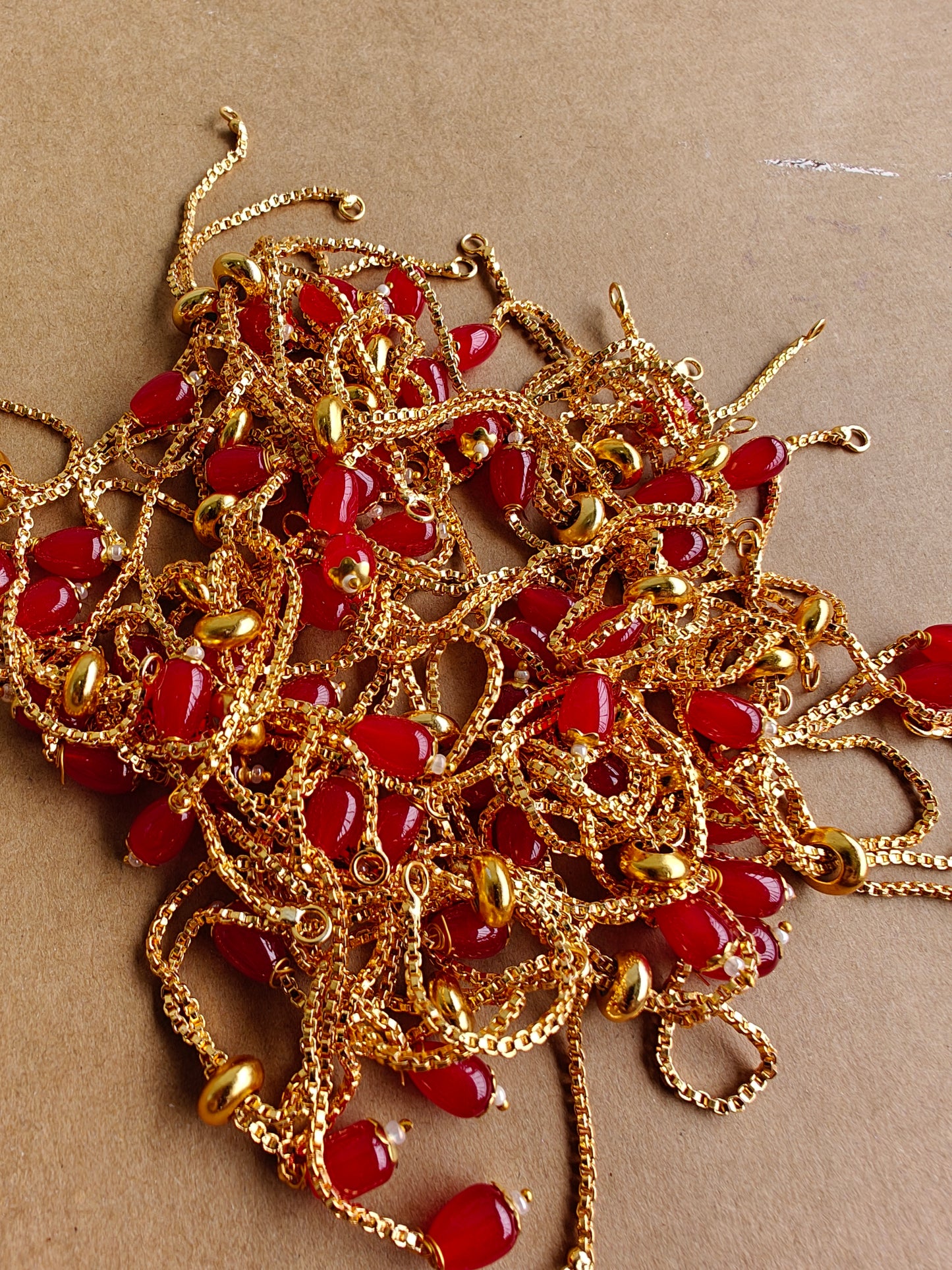 Red Rakhi bracelet Chain