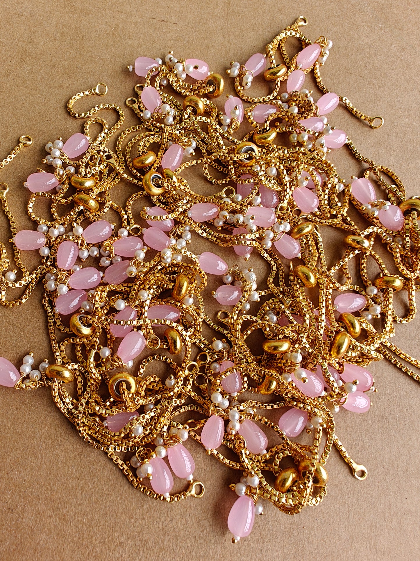 Pink ghungroo Rakhi bracelet Chain