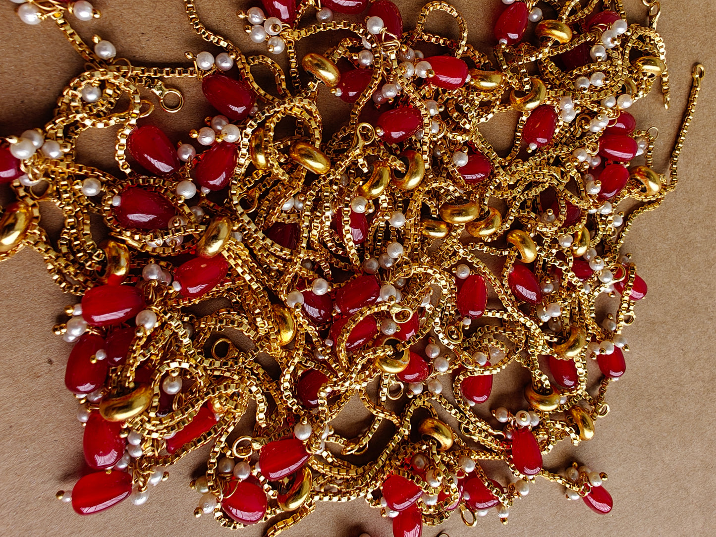 Red ghungroo Rakhi bracelet Chain