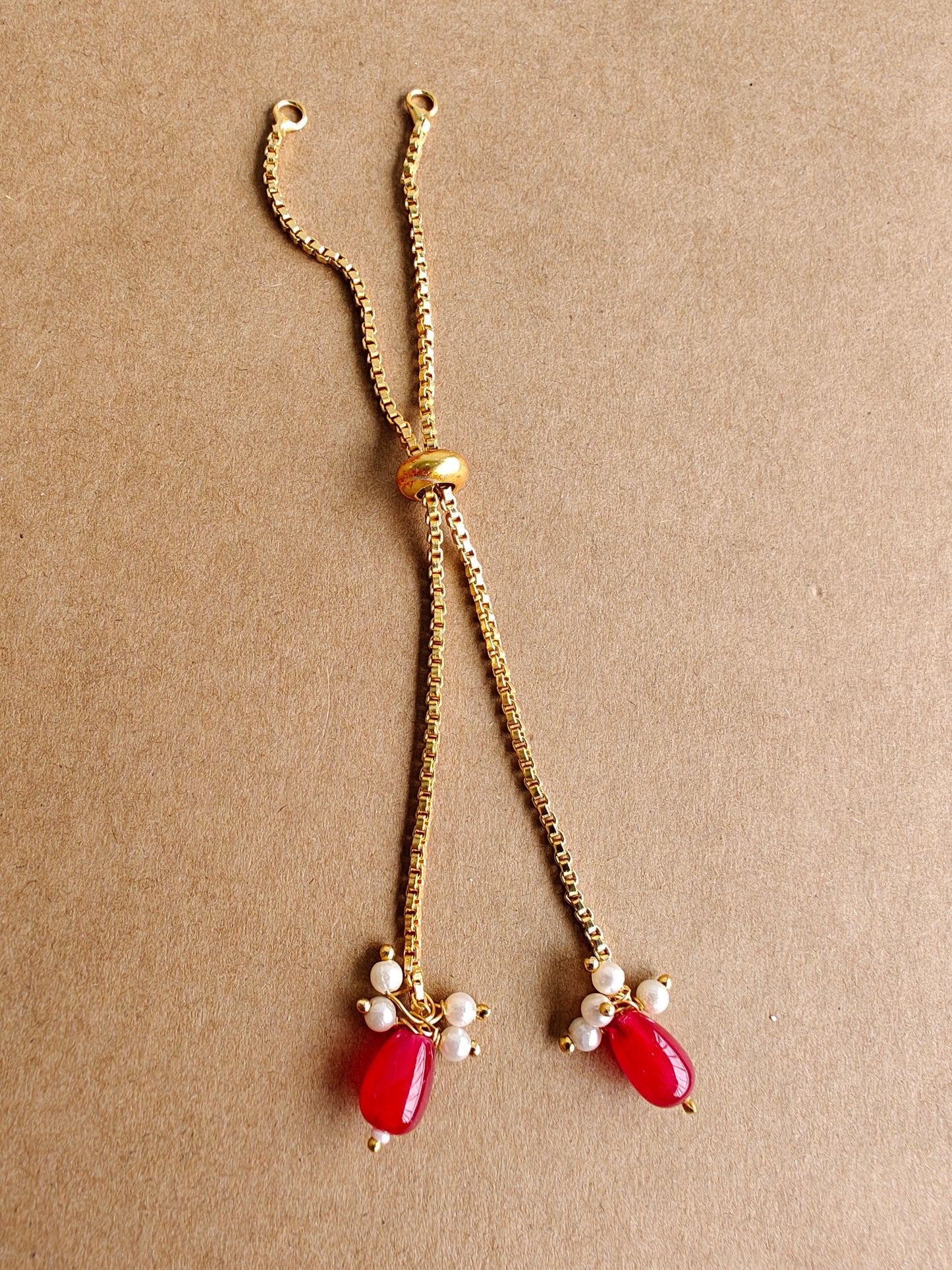 Red ghungroo Rakhi bracelet Chain