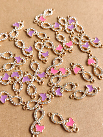 Infinity heart charms Pink
