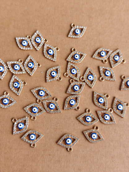 Eye shaped Evil eye with stones pendent charms