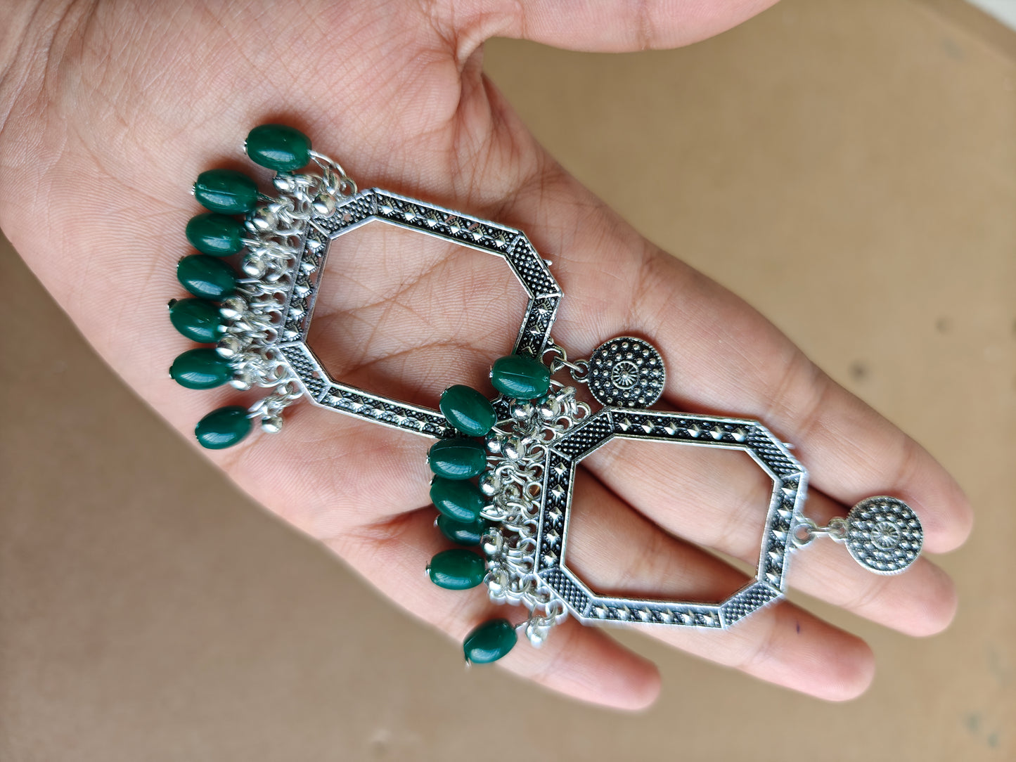 Earrings/Jhumka - Green A