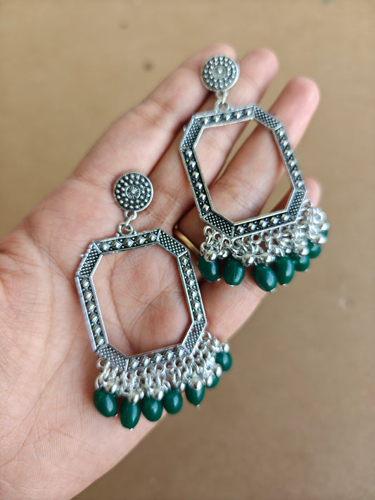 Earrings/Jhumka - Green A