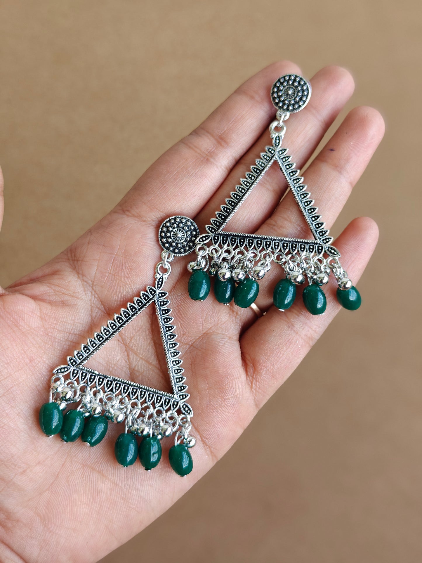 Earrings/Jhumka - Green E