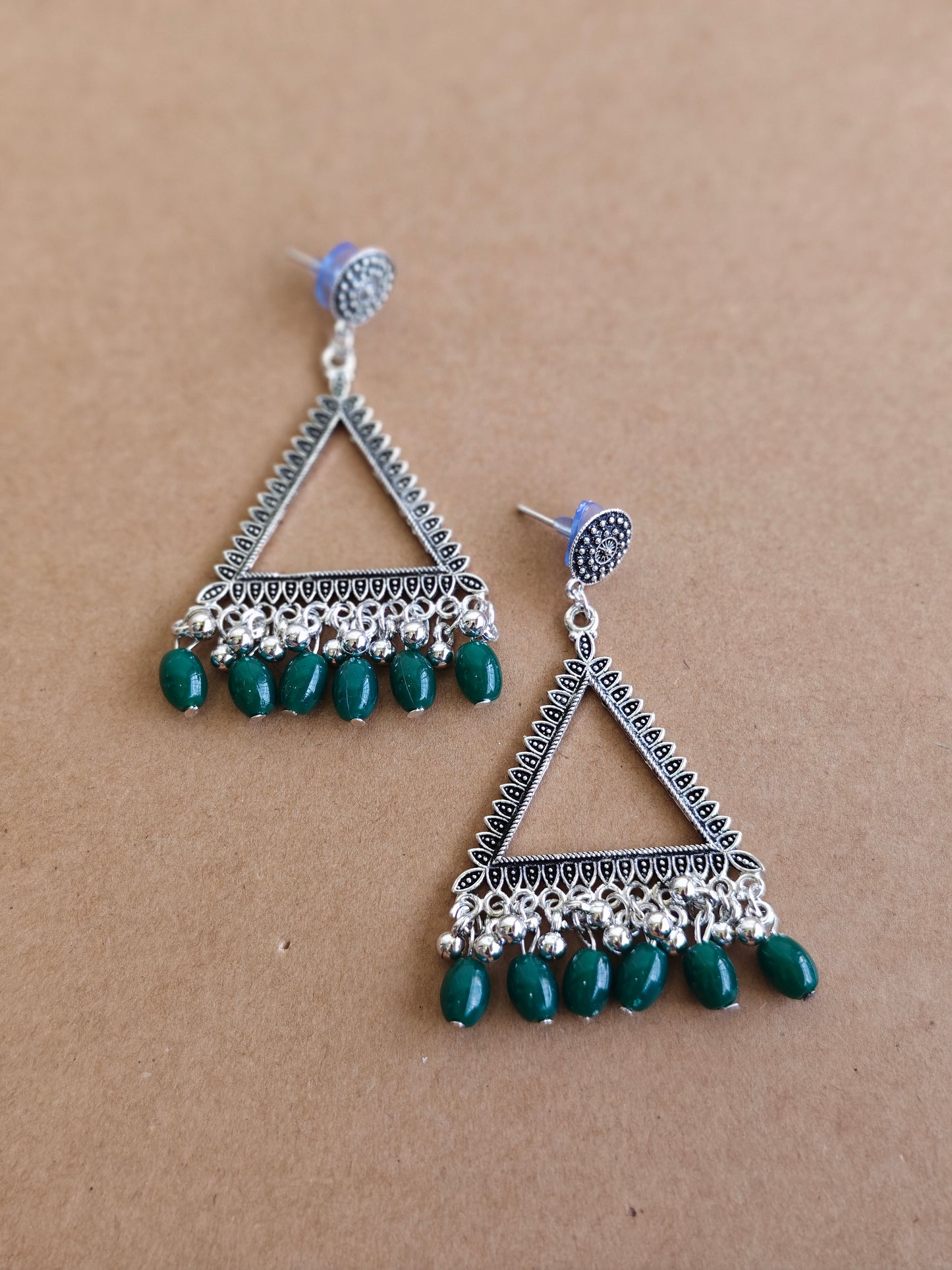 Earrings/Jhumka - Green E