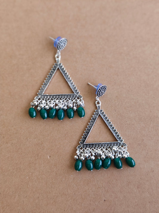 Earrings/Jhumka - Green E