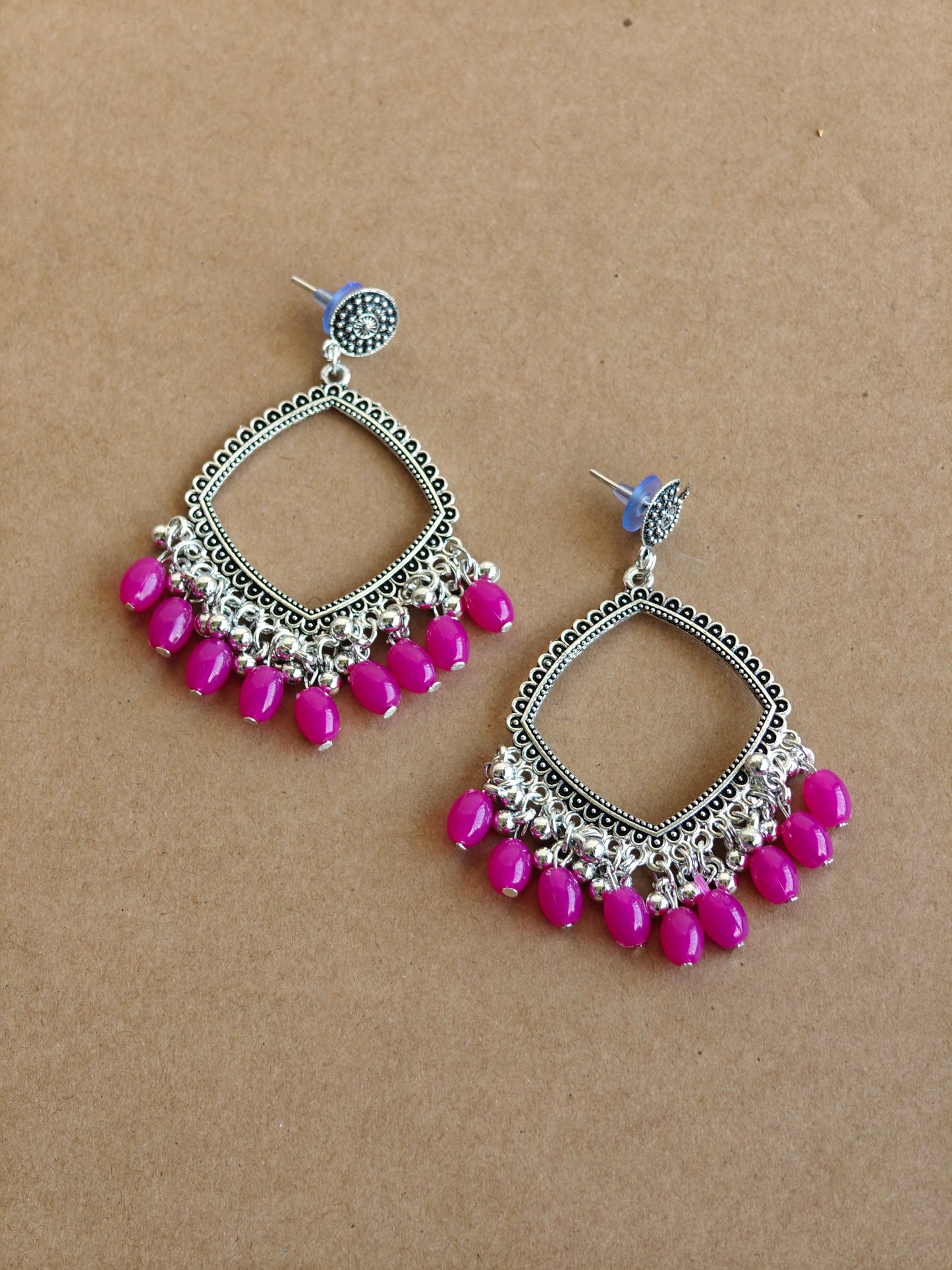 Earrings/Jhumka - Pink B