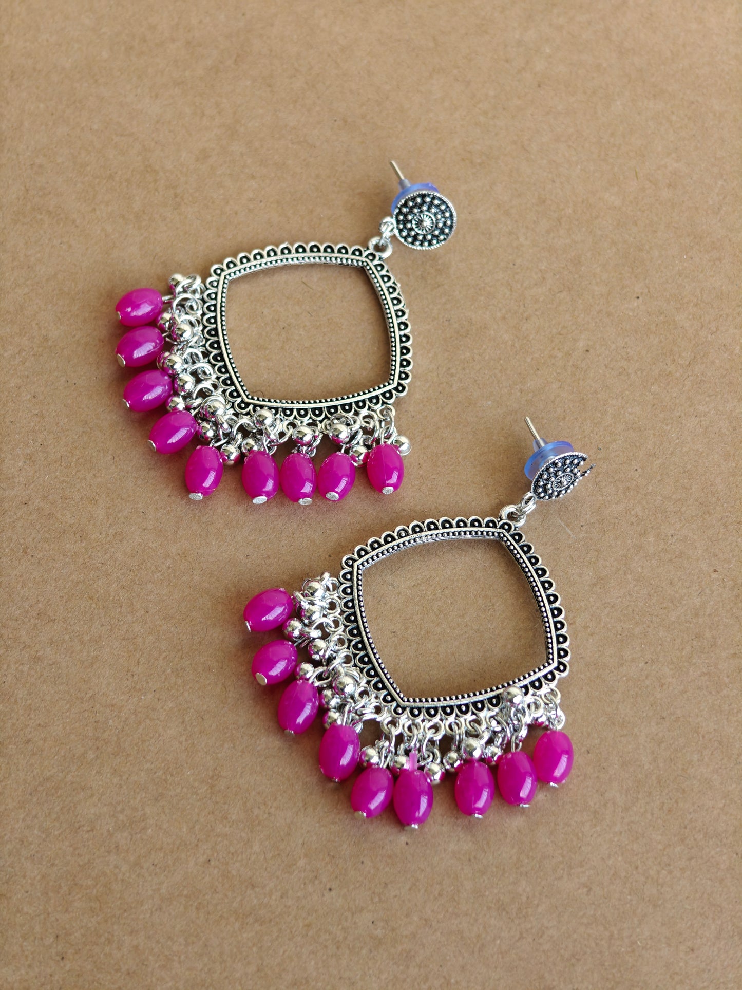 Earrings/Jhumka - Pink B