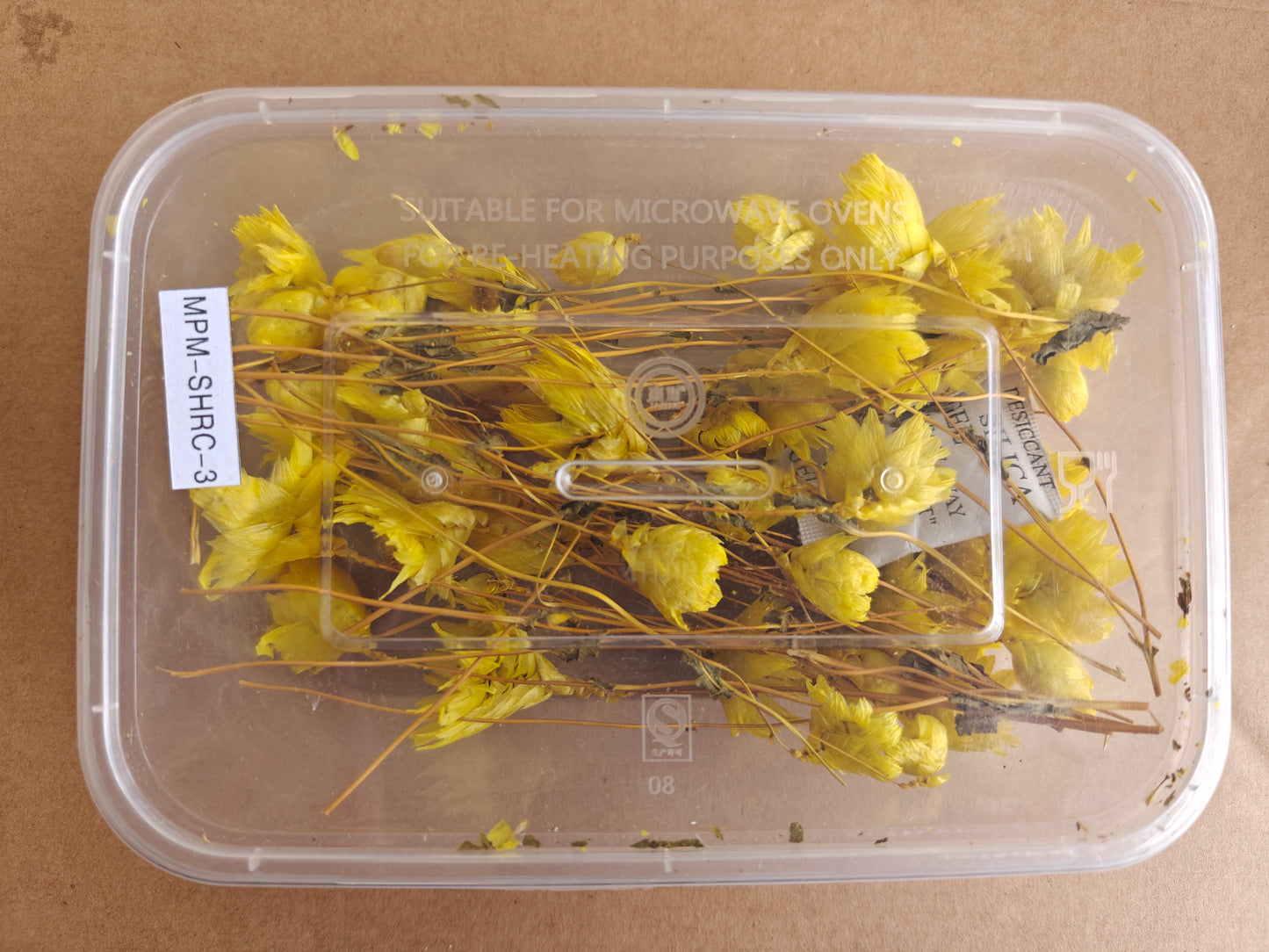 Winter rose dry flowers box - Yellow