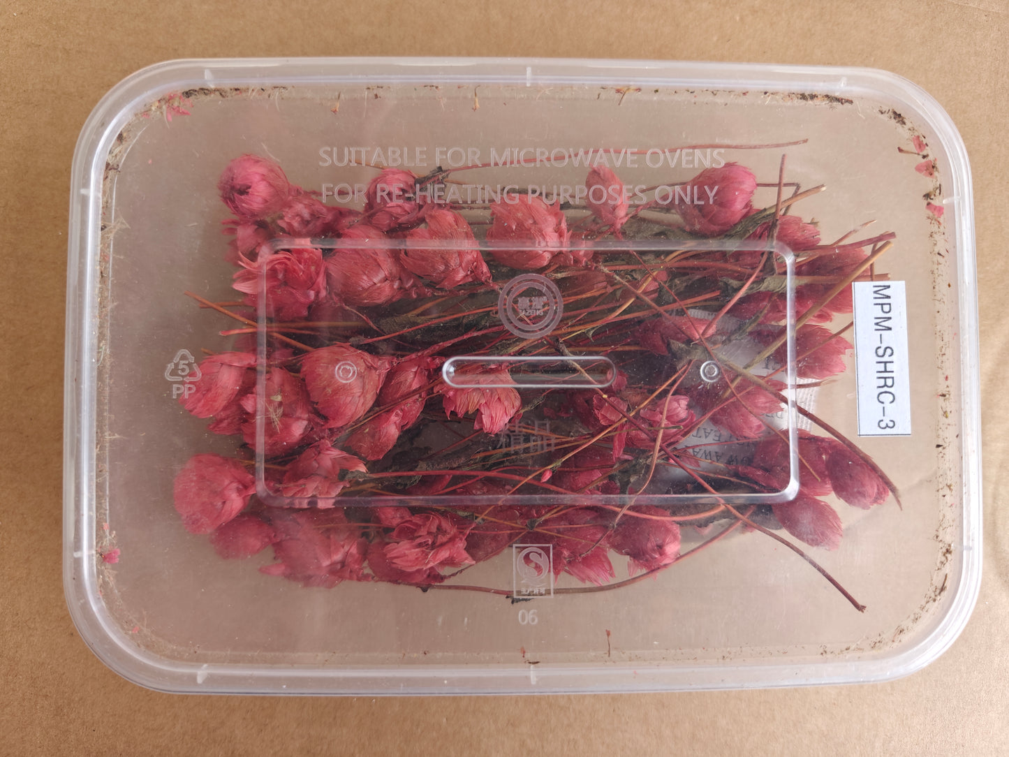 Winter rose dry flowers box - Red