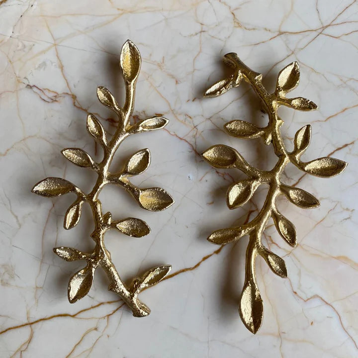 Metal Leaf Design Tray Handle