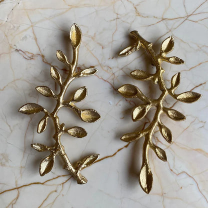 Metal Leaf Design Tray Handle