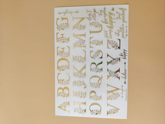 Alphabet Embossed Stickers