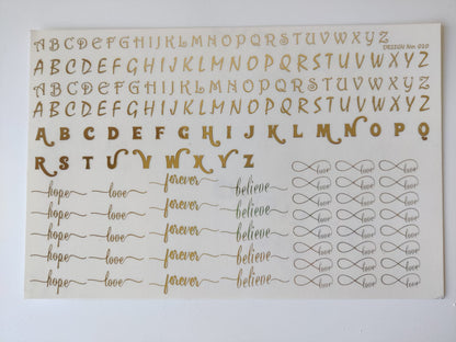 Bookmark, coaster & alphabets embossed stickers