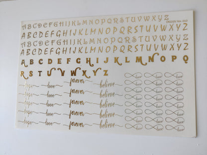 Bookmark, coaster & alphabets embossed stickers