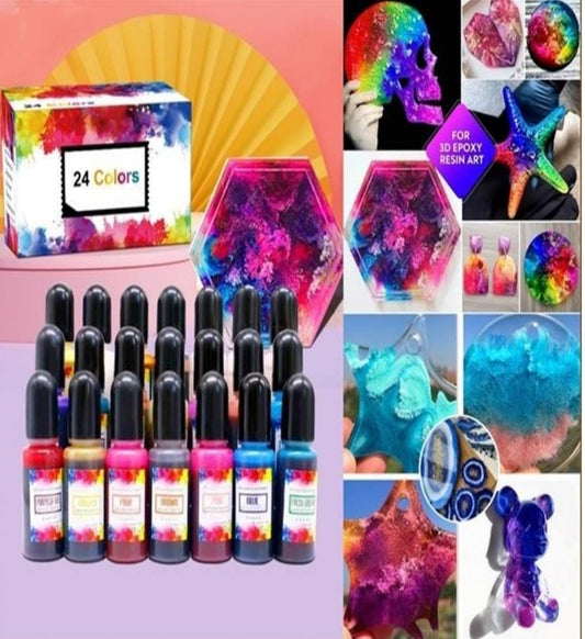 Transparent Pigment/ Alcohol Ink 24pcs Set