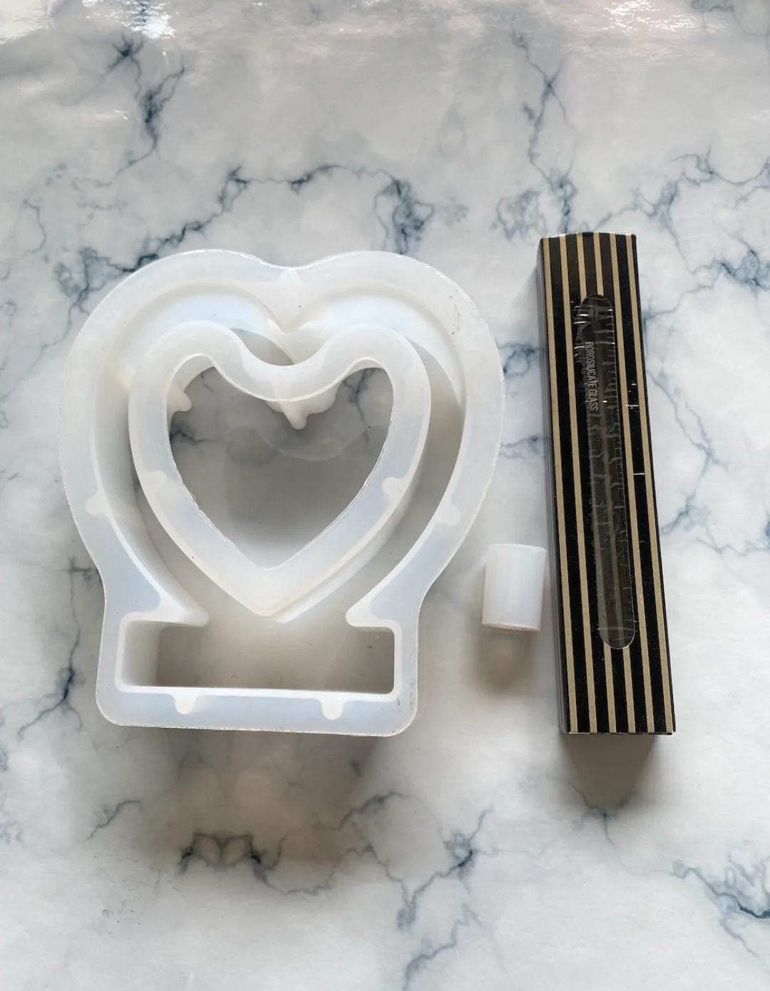 Tube Planter Mould with Tube - Heart Shape