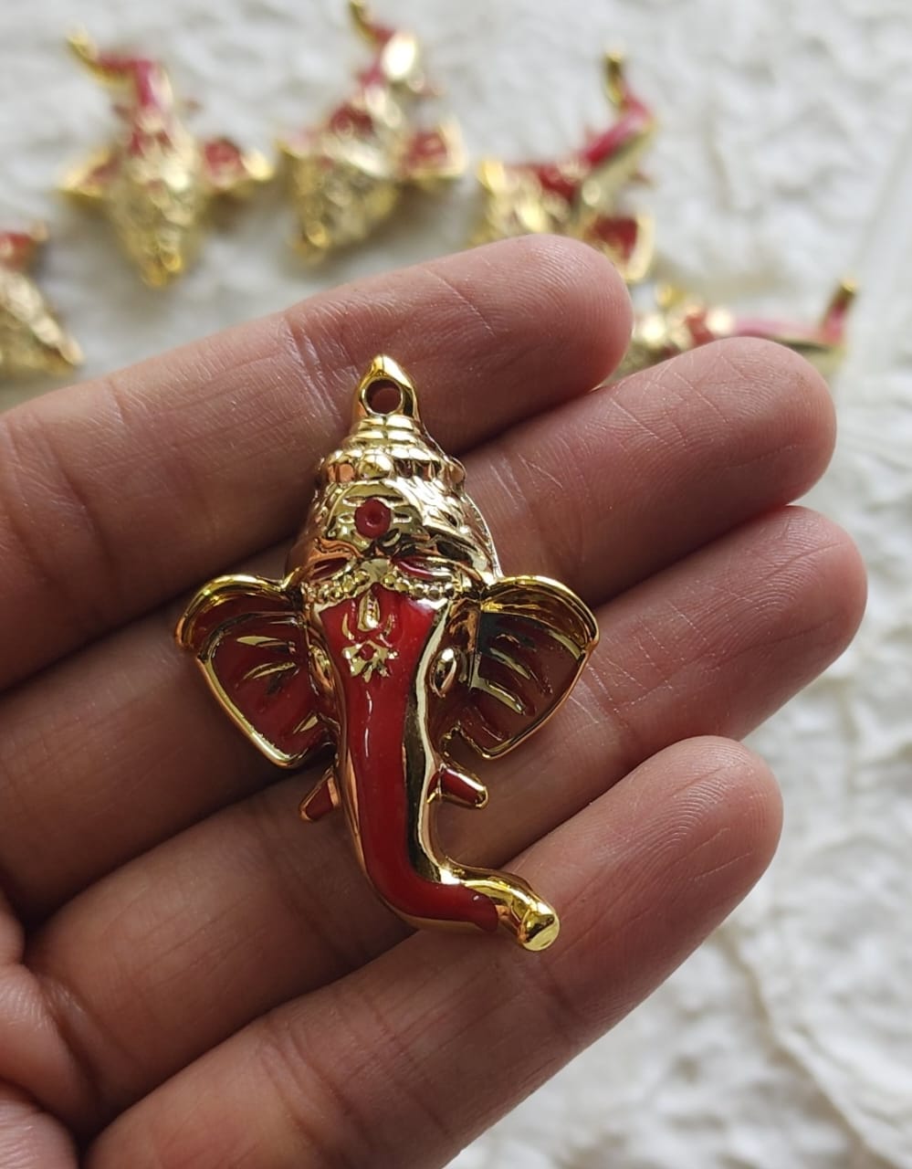 3D Ganeshji Decorative Charms - 2 pcs