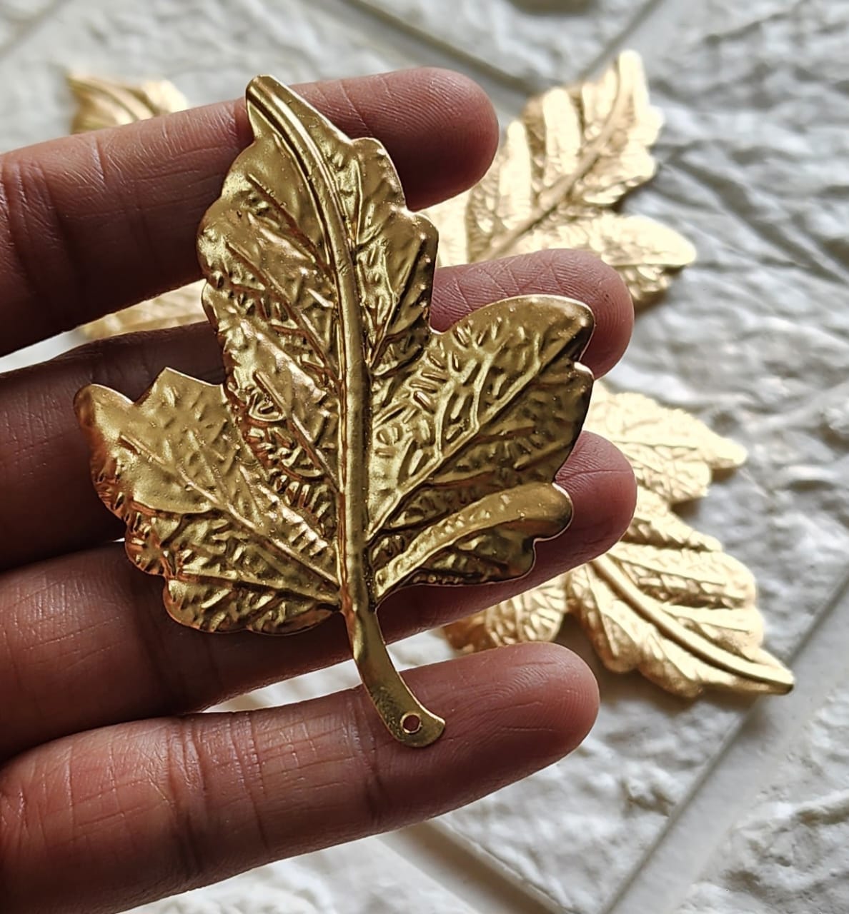 Metal Leaf Charm