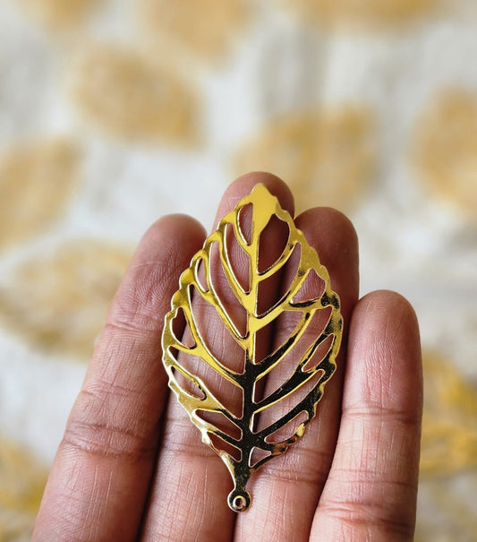 Metal Leaf Charms