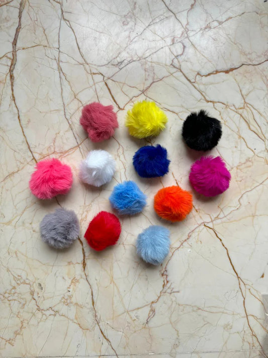 Pompom with Keychain