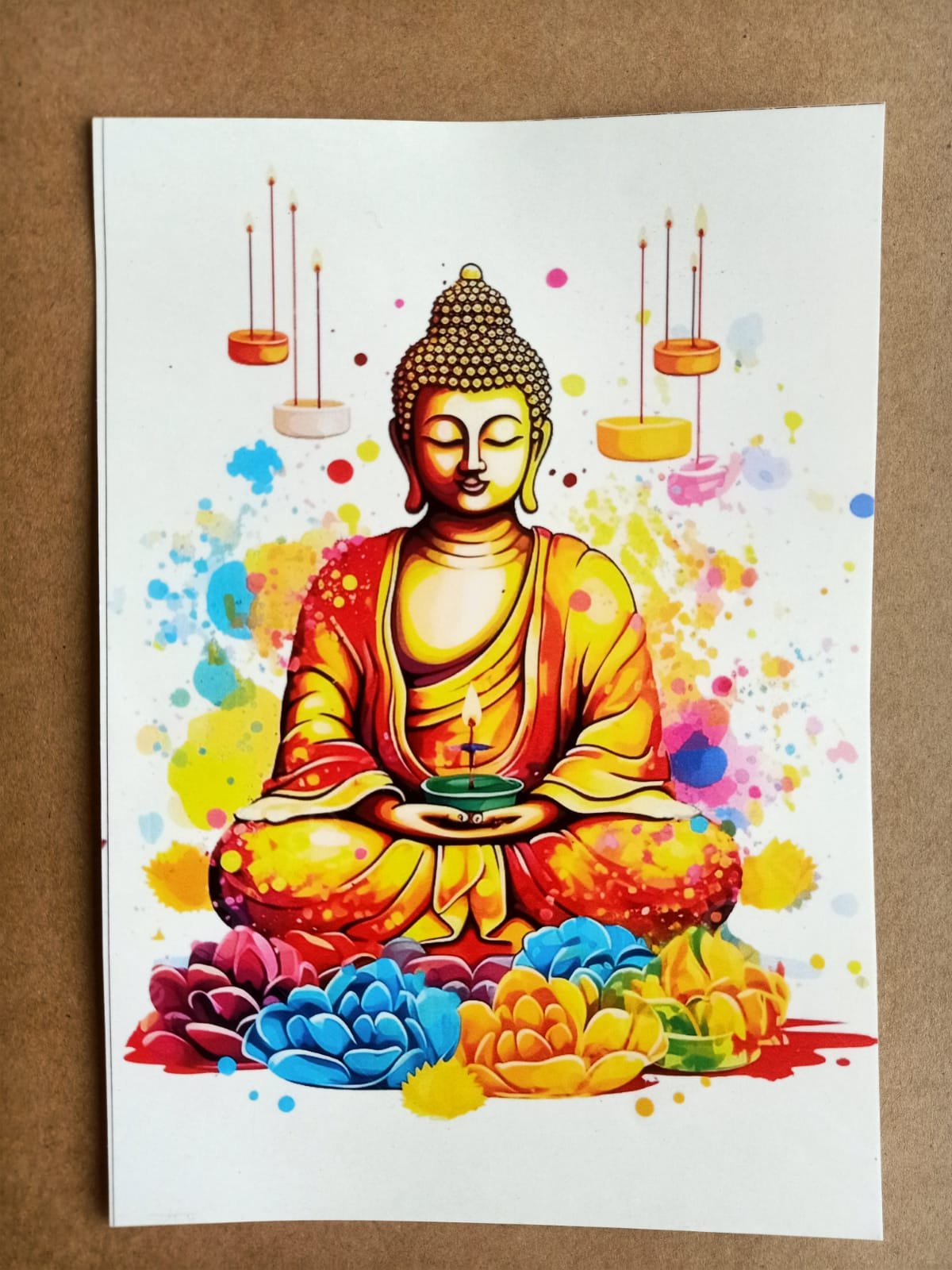 Colourful stickers of Mahaveer Buddha I