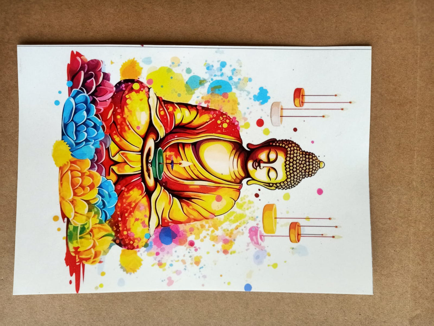 Colourful stickers of Mahaveer Buddha I