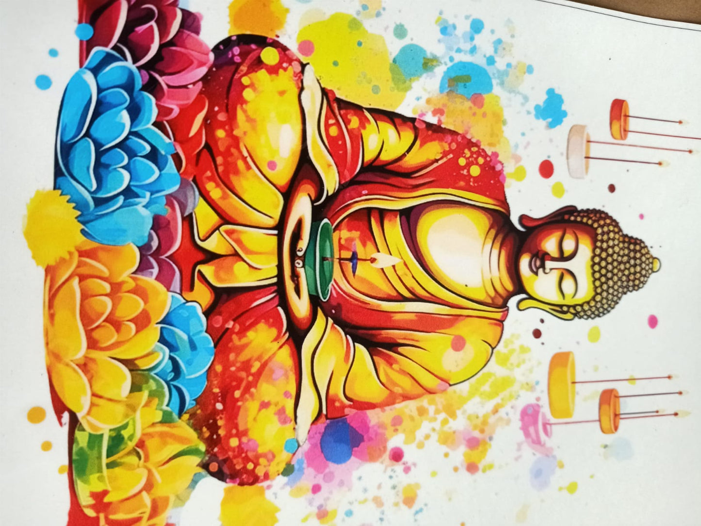 Colourful stickers of Mahaveer Buddha I