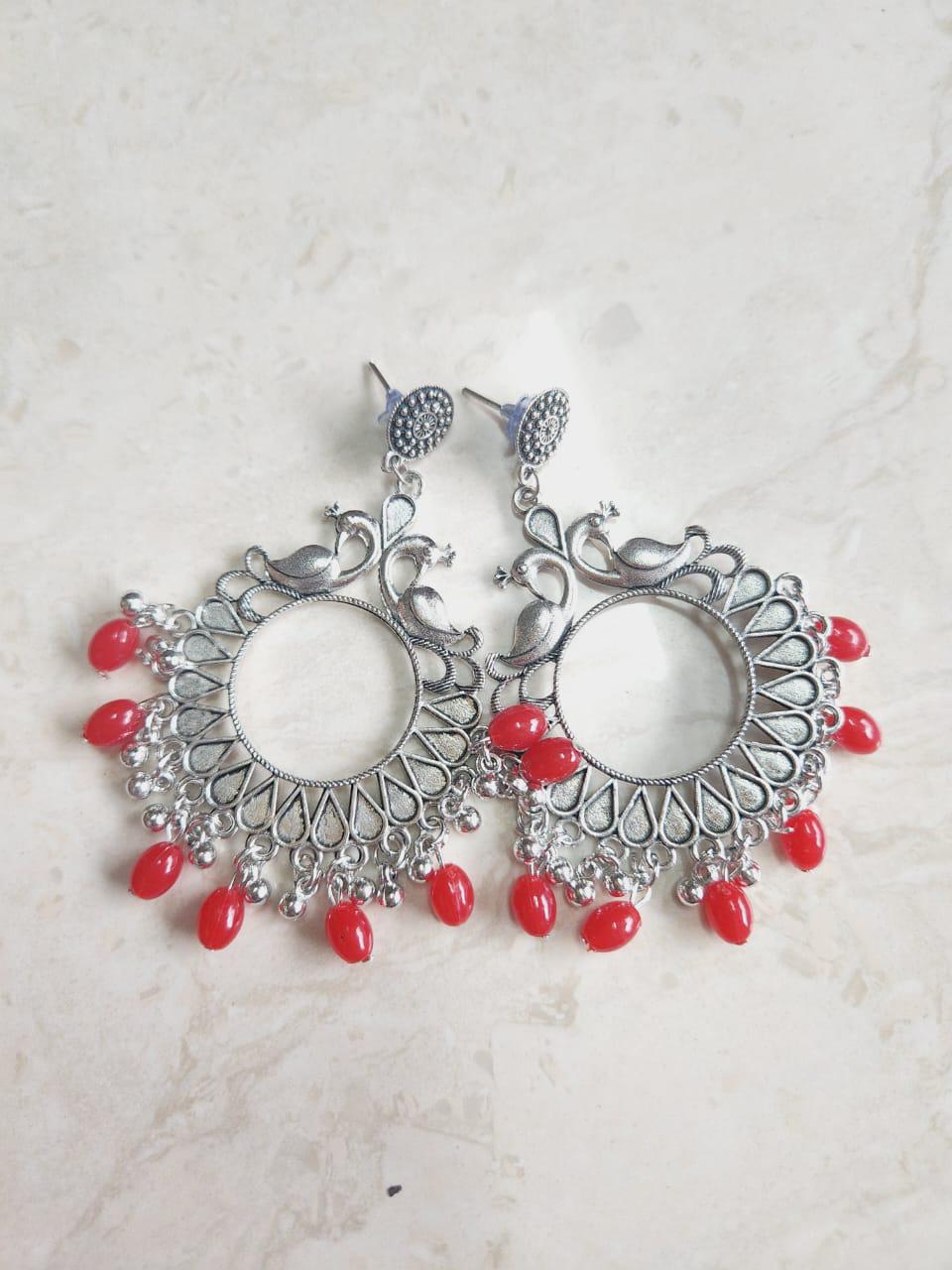 Earrings/ Jhumka - Red I