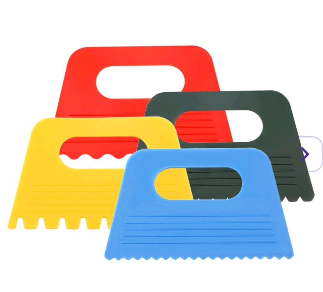 Set of 4 pcs sawtooth scrapper