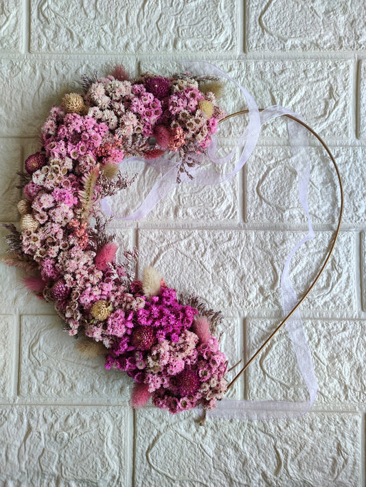 Decorated hoop -Pink Heart