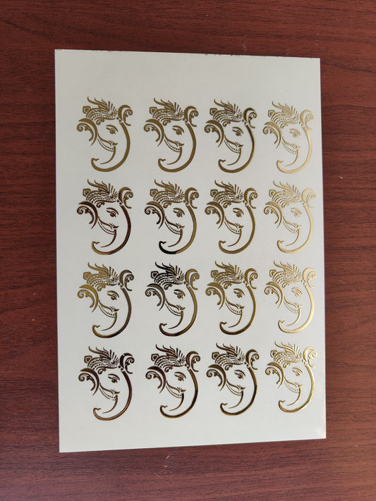 Ganesh Embossed stickers - V