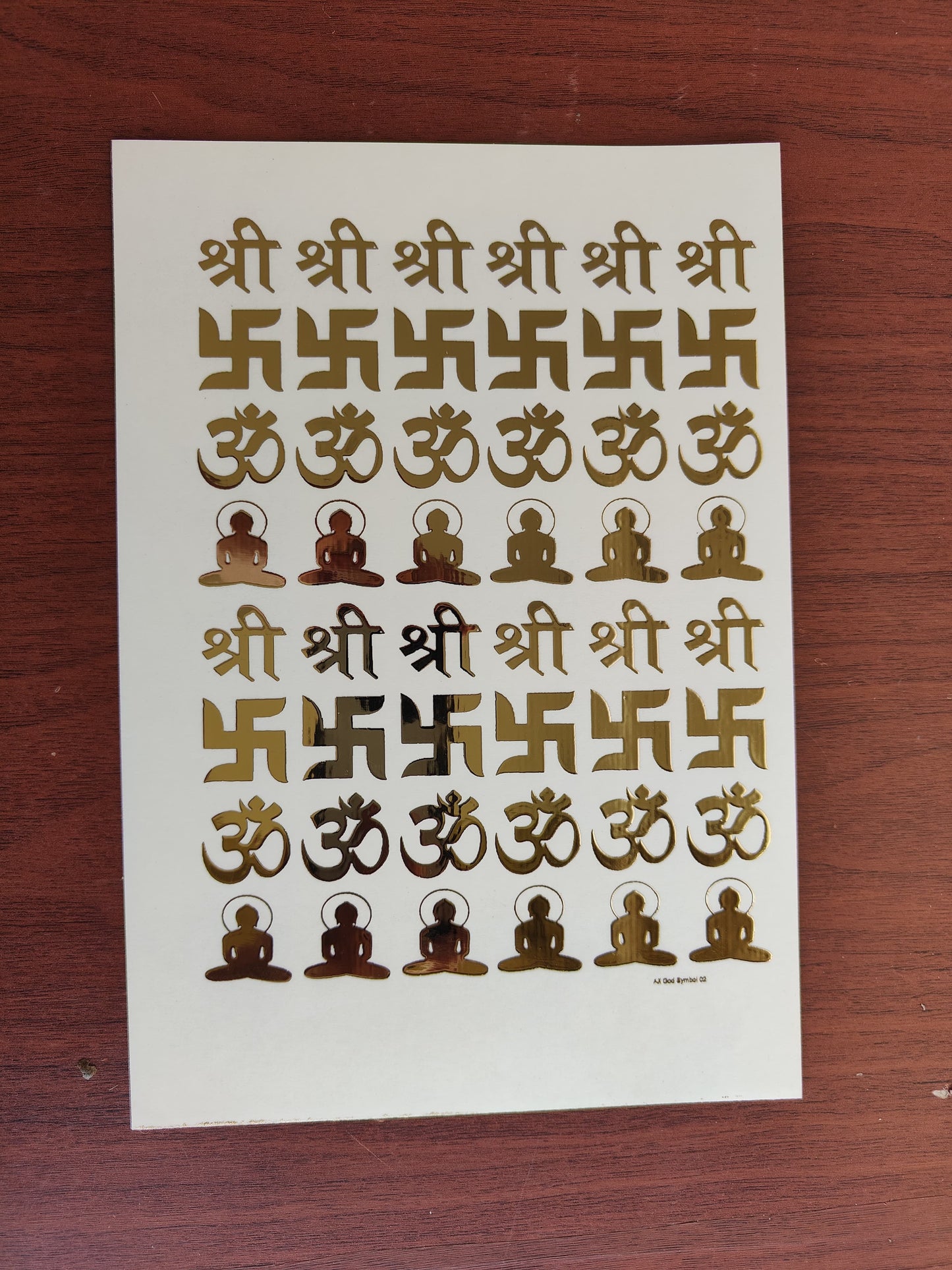 Shree/ Om/ Swastik Embossed Stickers