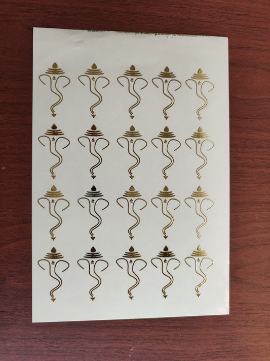 Ganesh Embossed stickers - VI