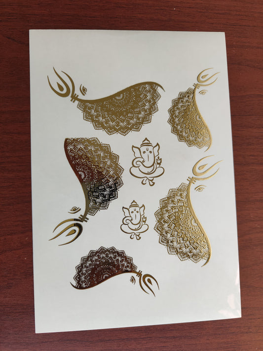 Ganesh Embossed stickers - VII